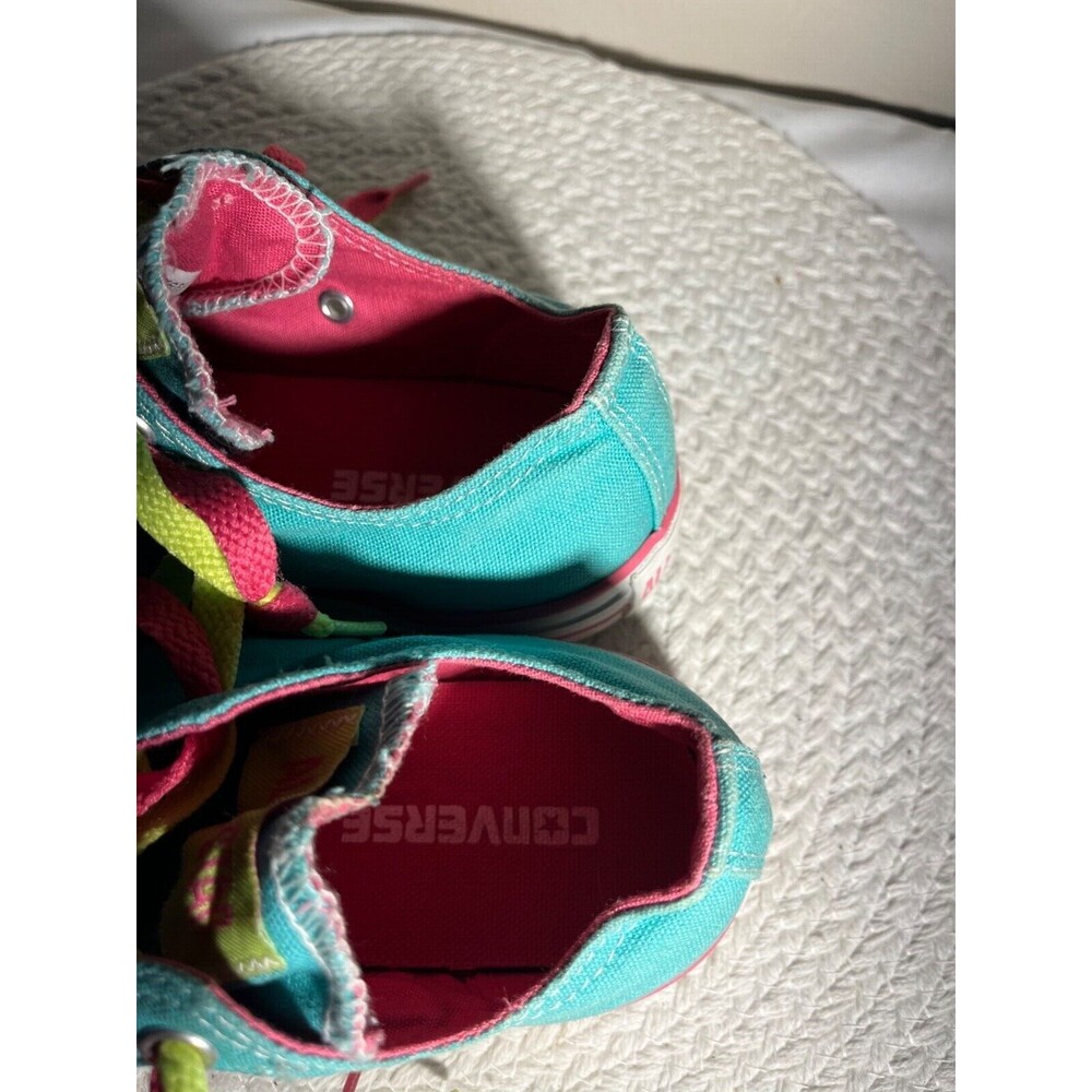 WOMENS CONVERS ALLSTAR WOMENS SNEAKERS DOUBLE LACES AQUA SIZE 7 - Picture 5 of 6